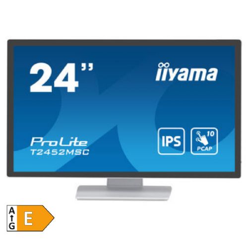 Monitor IIYAMA ProLite T2452MSC-W1 60,5cm (23,8") FHD IPS LED zvočniki na dotik beli interaktivni zaslon
