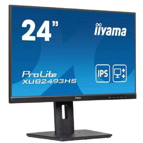Monitor Iiyama ProLite XUB2493HS-B6, 60,5 cm (23,8"), FHD, IPS, 100 Hz, HDMI/DP, zvočniki, črn