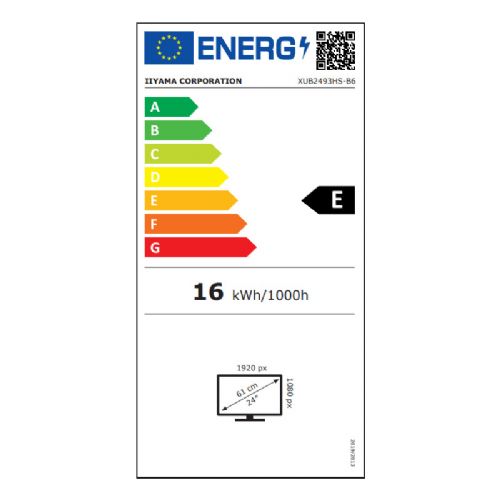 Monitor Iiyama ProLite XUB2493HS-B6, 60,5 cm (23,8"), FHD, IPS, 100 Hz, HDMI/DP, zvočniki, črn