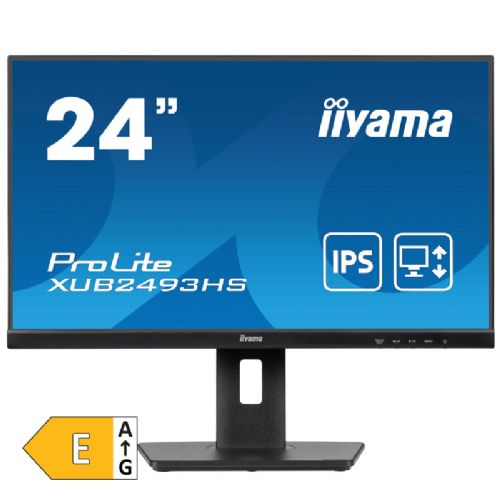 Monitor Iiyama ProLite XUB2493HS-B6, 60,5 cm (23,8"), FHD, IPS, 100 Hz, HDMI/DP, zvočniki, črn