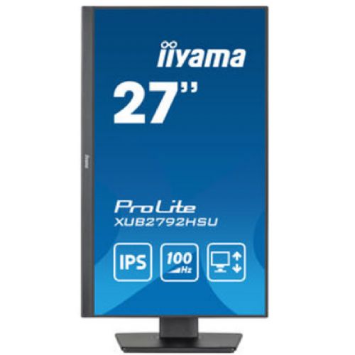 Monitor Iiyama ProLite XUB2792HSU-B6 68,58 cm (27"), 1920x1080 (FHD), 250cd/m2, 16:9 FHD IPS 100Hz 0,4ms HDMI DP Pivot VESA zvučnik crni