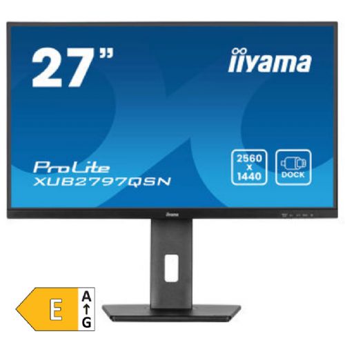 Monitor Iiyama ProLite XUB2797QSN-B2 27" QHD IPS 100Hz USB-C/LAN zvočniki