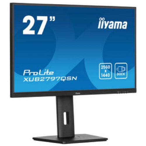 Monitor Iiyama ProLite XUB2797QSN-B2 27" QHD IPS 100Hz USB-C/LAN zvočniki