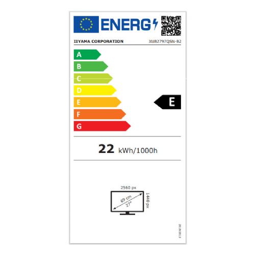 Monitor Iiyama ProLite XUB2797QSN-B2 27" QHD IPS 100Hz USB-C/LAN zvočniki