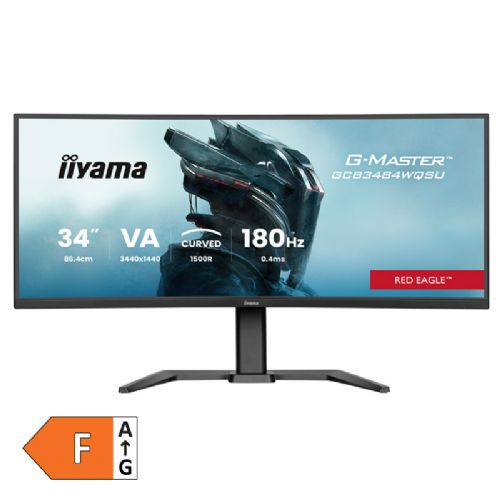 Monitor IIYAMA Red Eagle G-master GCB3484WQSU-B1 86,4cm (34") UWQHD VA 180Hz DP/HDMI FreeSync zvočniki ukrivljen gaming