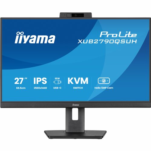 Monitor IIYAMA TFT XUB2790QSUH 68,5 cm (27''), 2560x1440/HDMI/DP/USB-C/KVM/hv