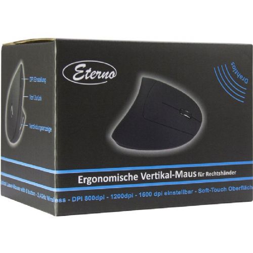 Brezžična miška INTER-TECH Eterno KM-206R ( USB/ za desničarje/ optična/ vertikalna)