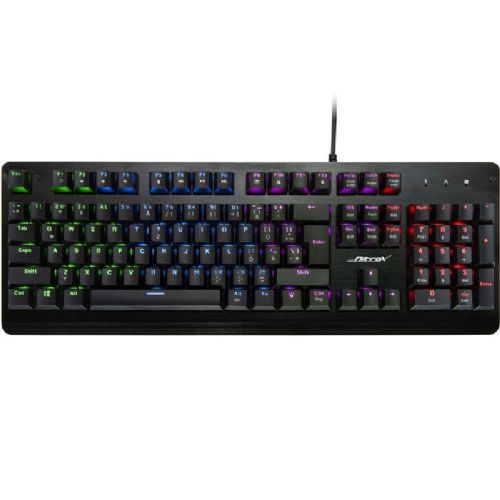 INTER-TECH Nitrox NK-2000ME žična RGB mehanična DE tisk gaming tipkovnica