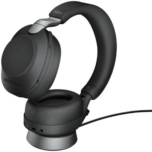 Slušalke Jabra Evolve2 85 Stereo UC + polnilna postaja + Link 380 USB-C. Črne barve