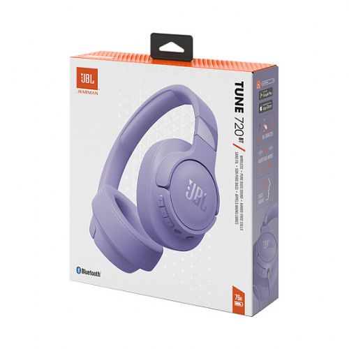 Slušalke JBL Tune 720BT brezžične, Bluetooth 5.3, Pure Bass zvok, do 76 h baterije, hitro polnjenje, lila