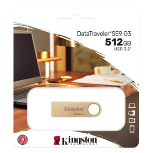 KINGSTON DataTraveler SE9 G3 512GB USB 3.2 Gen1 DTSE9G3/512GB zlat USB ključ