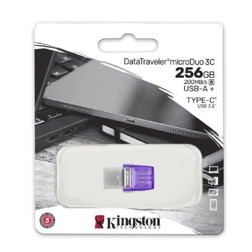 KINGSTON DataTreverer microDuo3C 256GB USB-C Type-A DTDUO3CG3/256B USB ključ