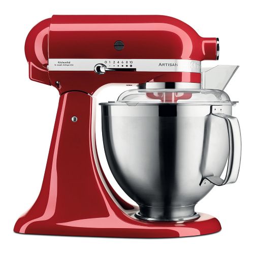 Kuhinjski robot Kitchenaid 5KSM185PSEER 4,8 l, rdeč, 10 hitrosti, planetarno mešanje, inox posoda