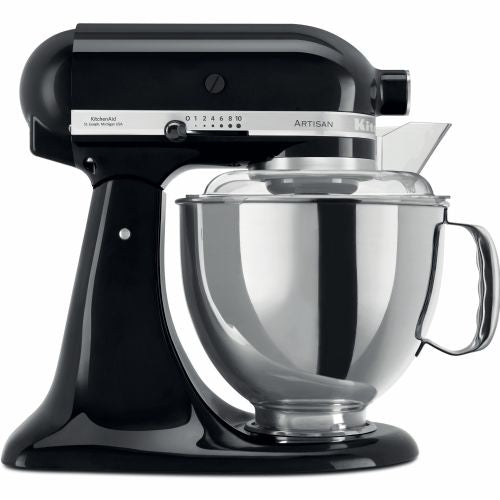 Kuhinjski robot KitchenAid Artisan 5KSM175PSEOB 4,8 l, 10 hitrosti, planetarno mešanje, črna oniks barva, kovinsko ohišje