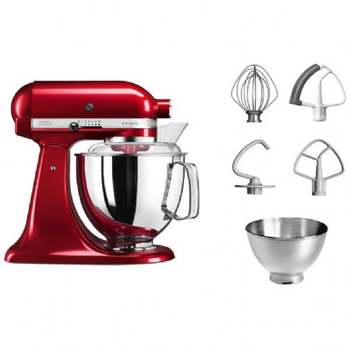 Kuhinjski robot KitchenAid 5KSM175PSEAC 300 W, 4,8 l, planetarno mešanje, 10 hitrosti, rdeč