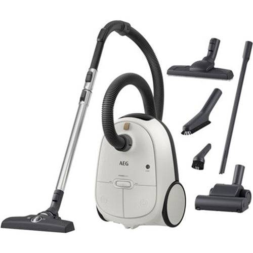 Klasični sesalnik AEG AB61H6SW 750 W, 3,5 l, HEPA filtracija, Filter Allergy Plus, delovni radij 12 m, bele barve