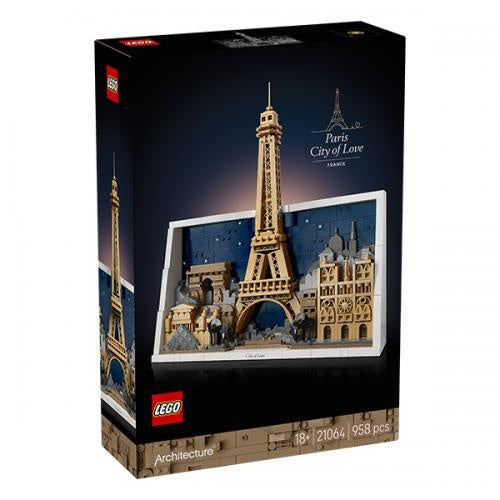 Kocke Lego Architecture Arhitektura Pariz - Mesto ljubezni - Konstrukcijska igrača, 958 kock, od 18. let (21064)