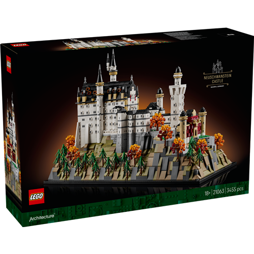 Kocke Lego Architecture: Grad Neuschwanstein (21063), 3455 kock, od 18. let