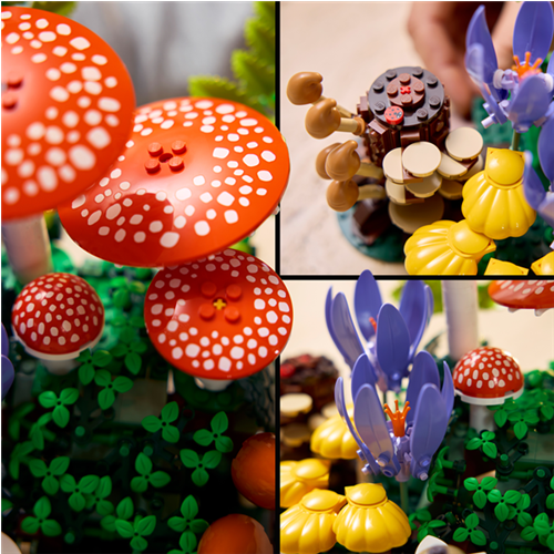 Kocke Lego Botanicals Forest Mushrooms, 806 kos, od 18. let (11505)