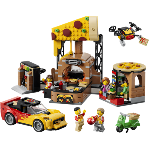 Kocke Lego City: Dostava pic z vozili, 494 kos, od 6. let (60496)