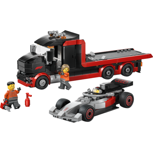 Lego City F1 Truck with Audi F1 Race Car, 508 pieces, ages 7 and up (60493)
