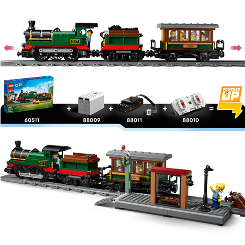 Kocke Lego City: Klasični parni vlak, 575 kos, od 7. let (60511)