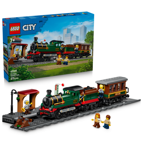 Kocke Lego City: Klasični parni vlak, 575 kos, od 7. let (60511)