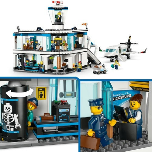 Kocke Lego City Mestno letališče z letalom, 887 kock, od 8. let (60502)
