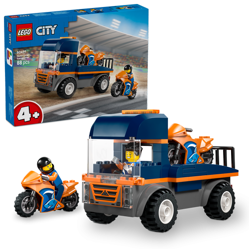 Kocke Lego City Motorcycle Transporter, 88 kos, od 4. let (60491)