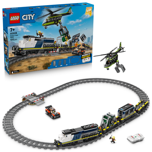 Kocke Lego City Policijski napad na vlak, 1313 kos, od 7. let (60508)