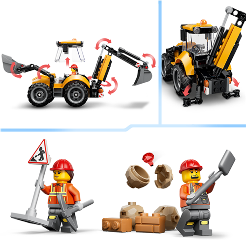 Kocke Lego City: Rumen bager nakladalnik, 301 kos, od 7. let (60480)