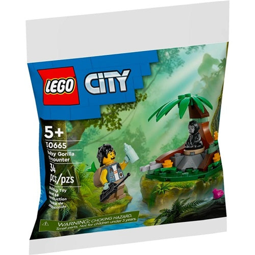 Kocke Lego City: Srečanje z goriljim mladičkom (30665), 34 kock, od 5. let