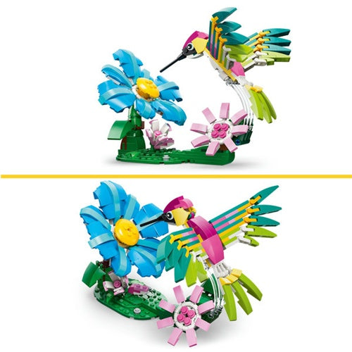 Kocke Lego Creator 3-v-1 Igrača za gradnjo divjih živali: Barviti kolibri, 312 kock, od 8. let (31384)