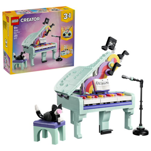Kocke Lego Creator 3 v 1: Klavir z mačko, 485 kos, od 9. let (31392)