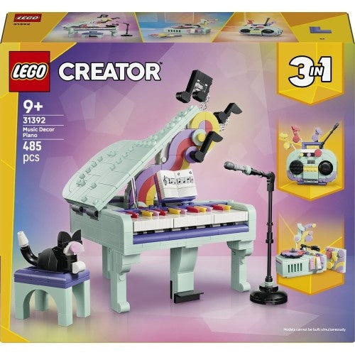 Kocke Lego Creator 3 v 1: Klavir z mačko, 485 kos, od 9. let (31392)