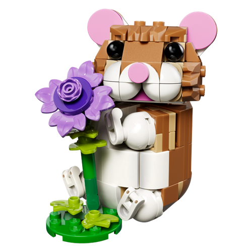 Kocke Lego Creator 3 v 1: Prikupen hrček z rožo, 166 kos, od 7. let