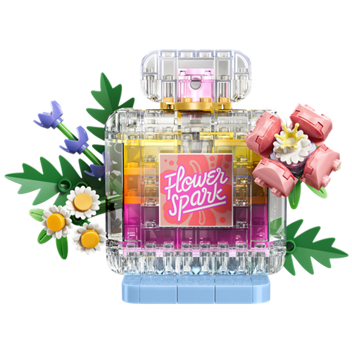 Kocke Lego Creator 3 v 1: Steklenička za parfum z okraskom iz rož, 286 kos, od 8. let (31383)