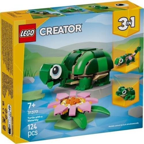 Kocke Lego Creator 3-v-1 Želva z lokvanjem, od 7. let, 124 kos (31377)