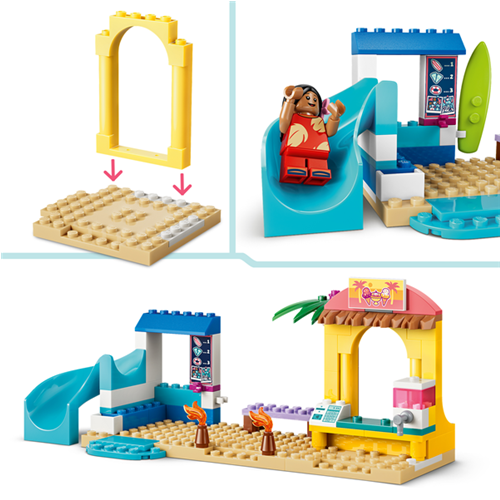 Kocke Lego Disney: Klasična zabava na plaži z Lilo in Stichem, 113 kos, od 4. let (43280)
