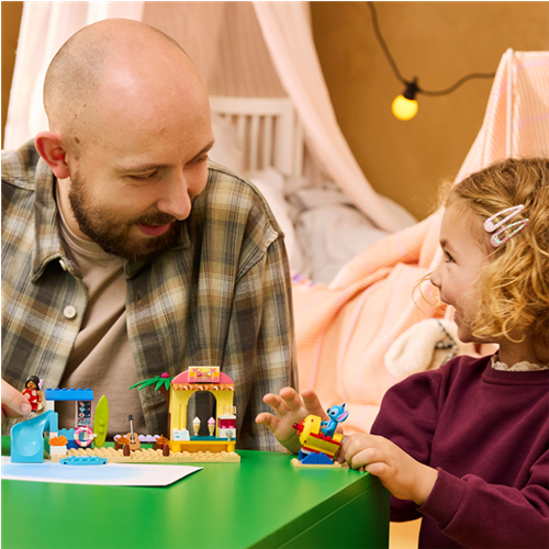 Kocke Lego Disney: Klasična zabava na plaži z Lilo in Stichem, 113 kos, od 4. let (43280)