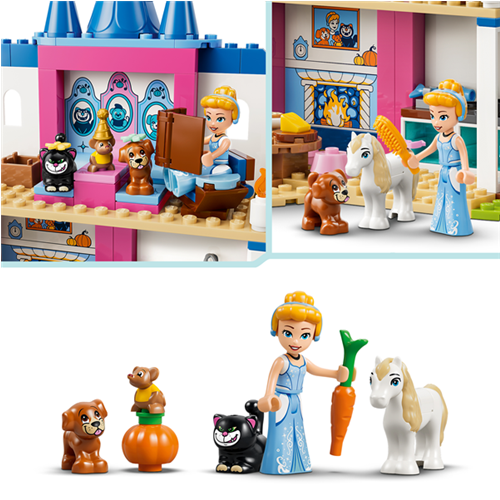 Kocke Lego Disney Princess: Pepelkina palača za hišne ljubljenčke, 149 kos, od 4. let (43283)