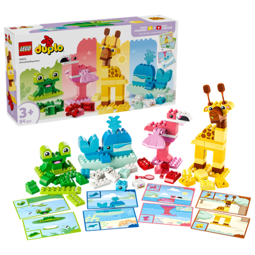 Kocke Lego Duplo: Sestavljamo živali, 94 kos, od 3. let (10472)