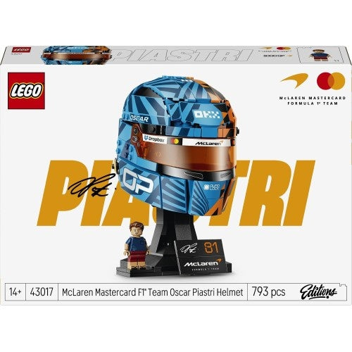 Kocke Lego Editions McLaren Mastercard F1 Team Oscar Piastri čelada, 793 kos, od 14. let (43017)
