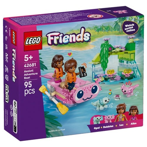 Kocke Lego Friends Aksolotlov pustolovski čoln, 95 kos, od 5. let (42681)