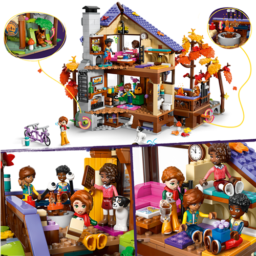 Kocke Lego Friends Prijetna koča v jesenskem gozdu, 1229 kos, od 9. let (42705)