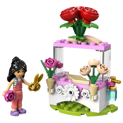 Kocke Lego Friends Stojalo za rože z vrtnicami (polimerna vrečka), 55 kock, od 5. let (30721)