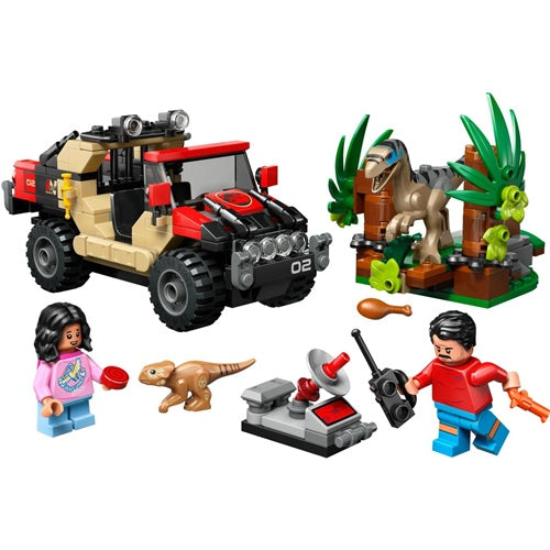 Kocke Lego Jurassic World: Terenski pobeg pred raptorko (76972), 285 kock, od 6. let