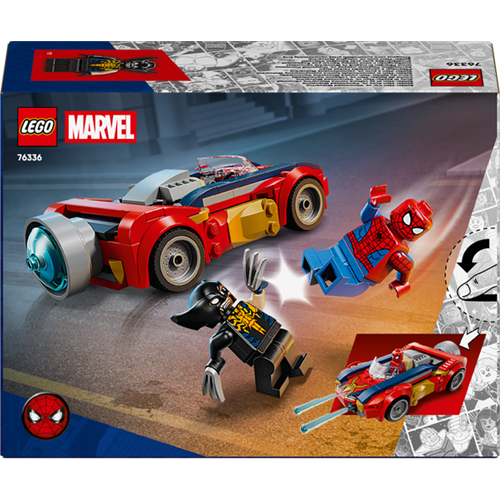 Kocke Lego Marvel Super Heroes Spider-Man Avto proti strupenemu Wolverinu, 134 kos, od 7. let 76336