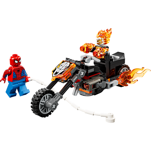 Kocke Lego Marvel Super Heroes Spider-Man proti Ghost Riderju na svojem motorju. 72 kos, od 6. let 76335
