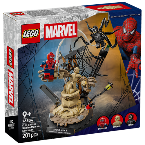 Kocke Lego Marvel Super Heroes Veliki obračun: Spider-Man proti Sandmanu, 021 kos, od 9. let 76334